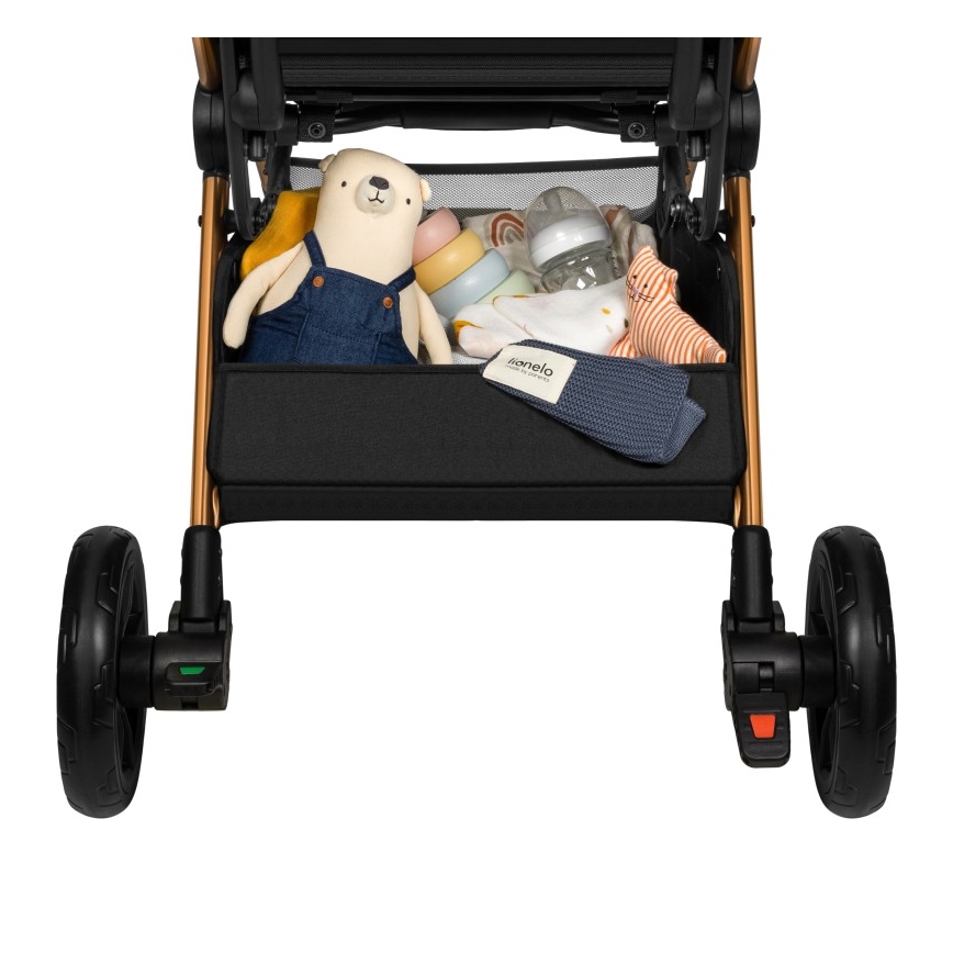 Lionelo - спортна детска количка CLOE, черна/златна