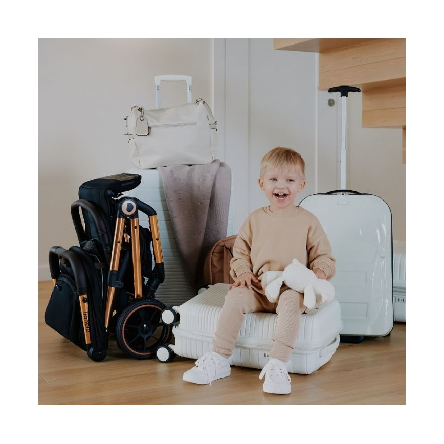 Lionelo - Спортна количка CLOE черна/синя/златна