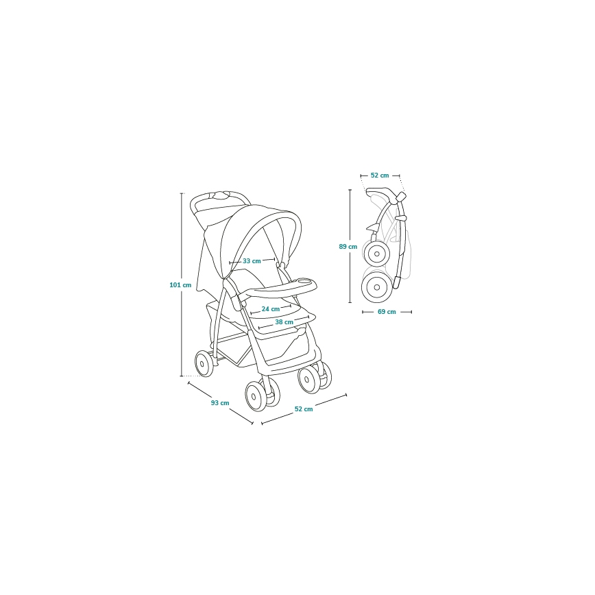 Lionelo - Спортна количка EMMA PLUS бежова/черна