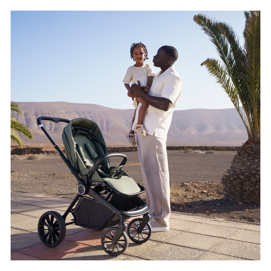 Lionelo - спортна количка MIKA PLUS, маслинено зелена