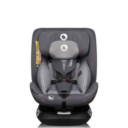 Lionelo - Детско столче за кола с въртяща се основа BASTIAAN ONE i-Size 40-150 см Grey Stone
