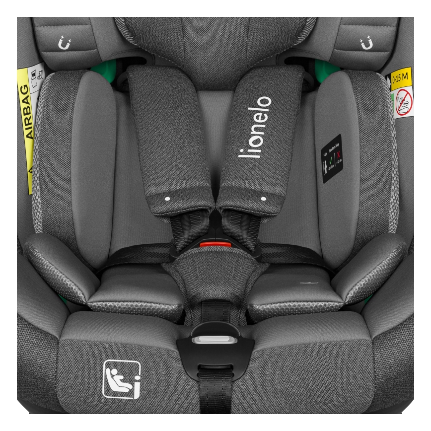 Lionelo - Столче за кола BRAAM i-Size с въртяща се основа, 40-150 см, каменносив