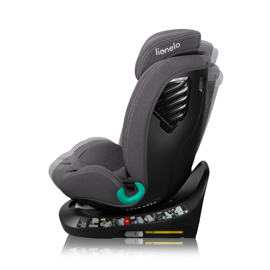 Lionelo - Детско столче за кола с въртяща се основа BASTIAAN ONE i-Size 40-150 см Grey Stone