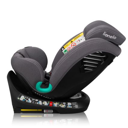 Lionelo - Детско столче за кола с въртяща се основа BASTIAAN ONE i-Size 40-150 см Grey Stone