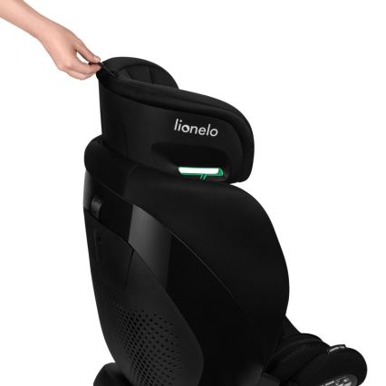 Lionelo - Столче за кола с въртяща се база LAVENDER i-Size 76–150 см Black Carbon