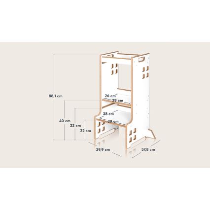 Lionelo - Учебна кула CASS бяла