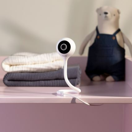 Lionelo - Умен детски бебефон BABYLINE SMART с Wi‑Fi, бял