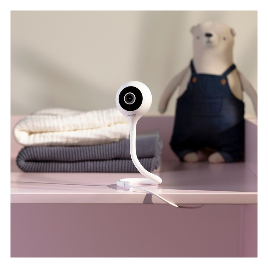 Lionelo - Умен детски бебефон BABYLINE SMART с Wi‑Fi, бял