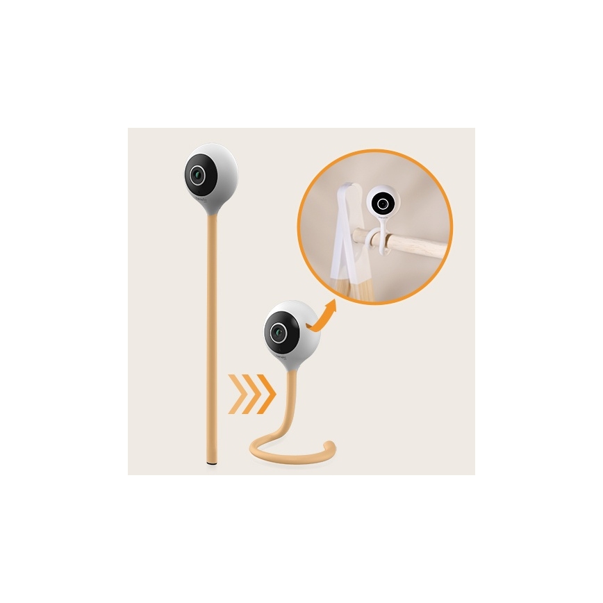 Lionelo - Умен детски бебефон BABYLINE SMART с Wi‑Fi, бял