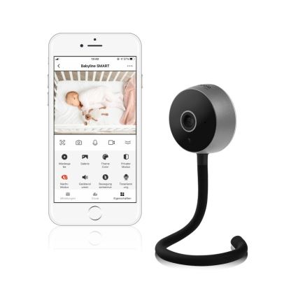 Lionelo - Умна бебешка видеоняня BABYLINE SMART Wi-Fi черна