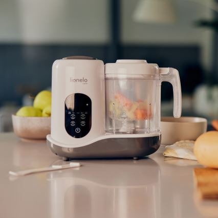 Lionelo - Уред за готвене на пара 5в1 BABYMENU 110W/230V бял/сив