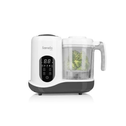 Lionelo - Уред за готвене на пара 5в1 BABYMENU 110W/230V бял/сив
