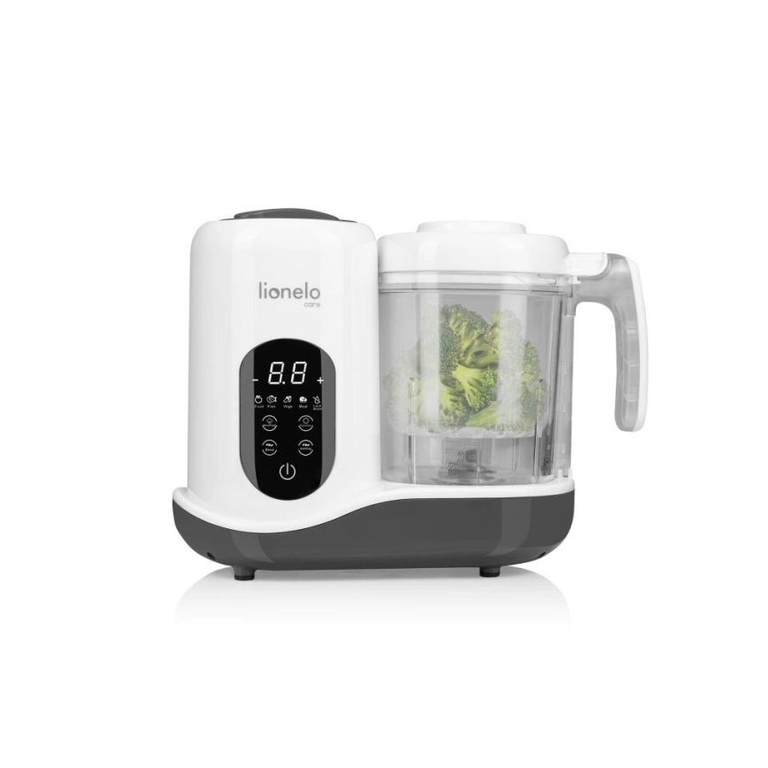 Lionelo - Уред за готвене на пара 5в1 BABYMENU 110W/230V бял/сив