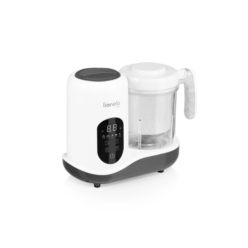 Lionelo - Уред за готвене на пара 5в1 BABYMENU 110W/230V бял/сив