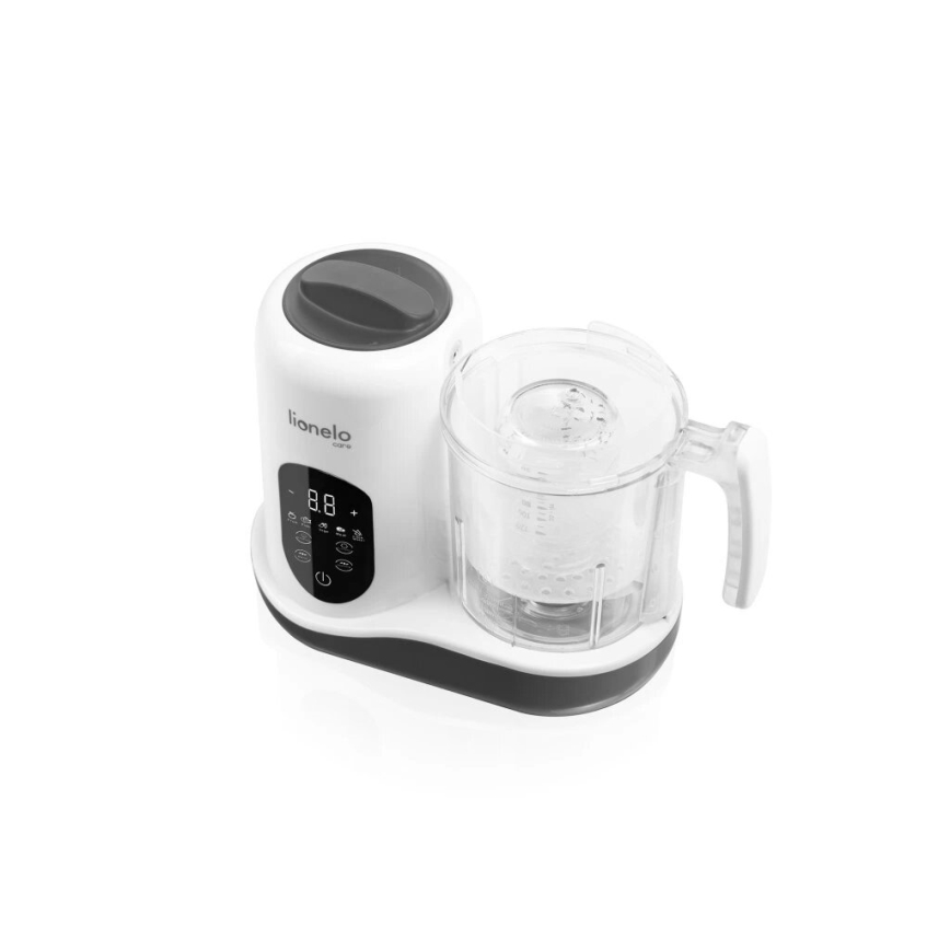 Lionelo - Уред за готвене на пара 5в1 BABYMENU 110W/230V бял/сив