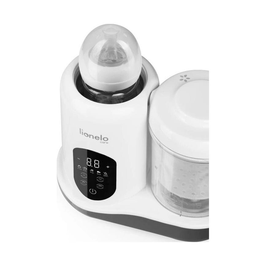 Lionelo - Уред за готвене на пара 5в1 BABYMENU 110W/230V бял/сив