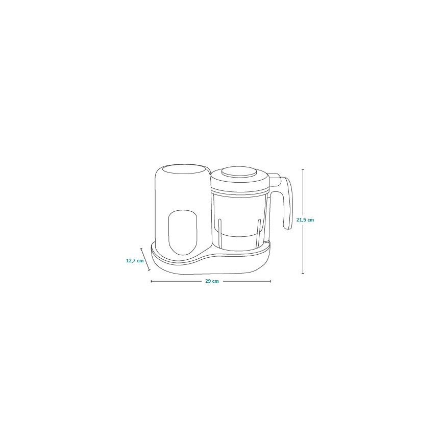 Lionelo - Уред за готвене на пара 5в1 BABYMENU 110W/230V бял/сив