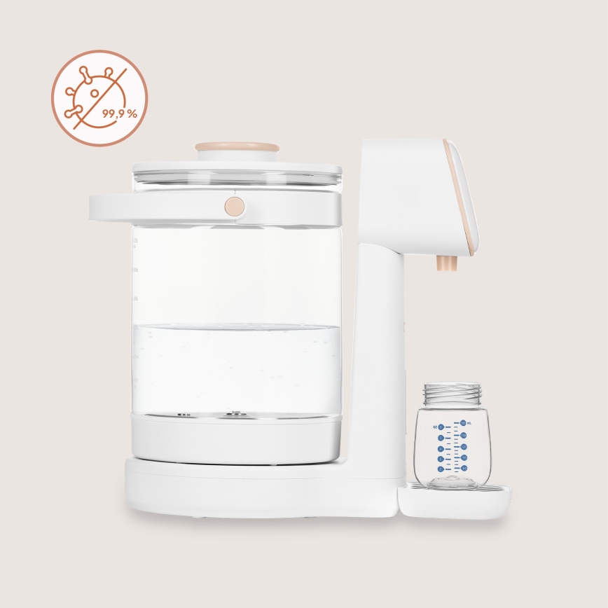 Lionelo - Уред за приготвяне на бебешко мляко BABYPRESTO 2.0 1200W/230V бял
