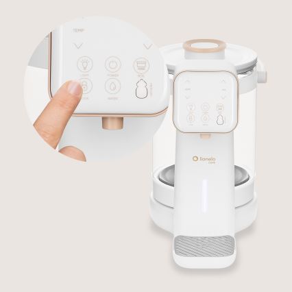 Lionelo - Уред за приготвяне на бебешко мляко BABYPRESTO 2.0 1200W/230V бял