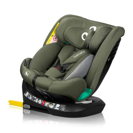 Lionelo - Автокресло с въртяща се база BASTIAAN ONE i-Size 40-150 cm Оливково зелено
