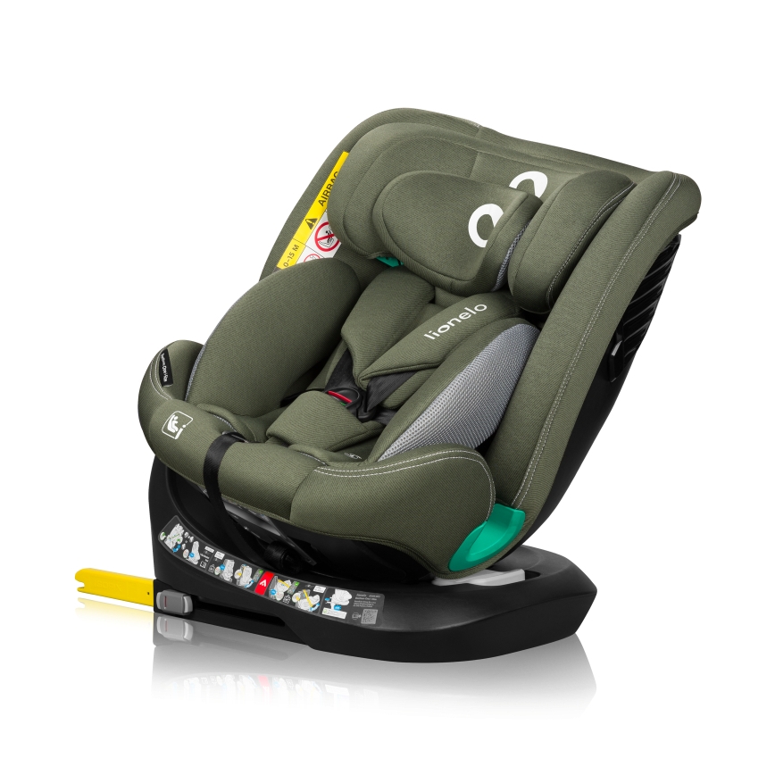 Lionelo - Автокресло с въртяща се база BASTIAAN ONE i-Size 40-150 cm Оливково зелено
