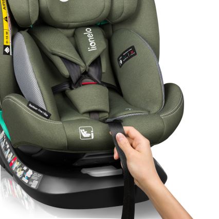Lionelo - Автокресло с въртяща се база BASTIAAN ONE i-Size 40-150 cm Оливково зелено