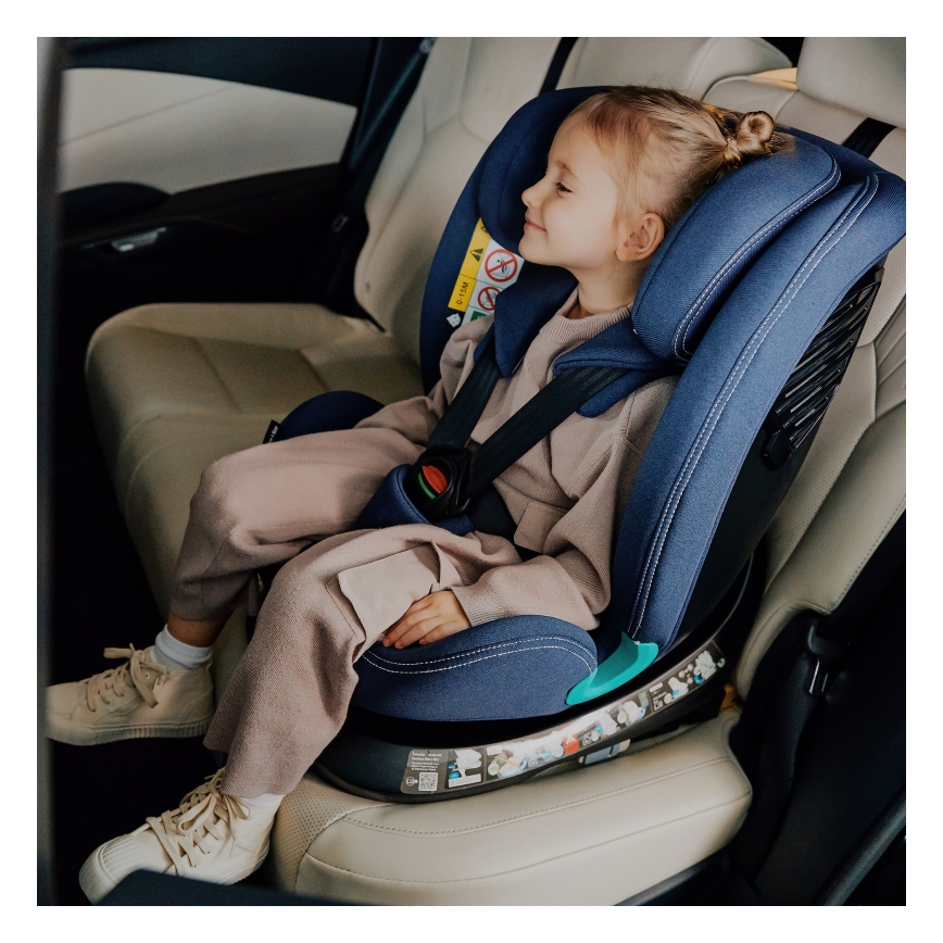 Lionelo - Автокресло с въртяща се база BASTIAAN ONE i-Size 40-150 cm тъмносин