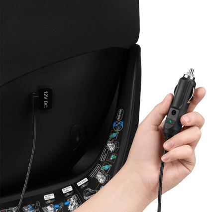 Lionelo - Въртящо се автокресло с база BRAAM AIR i-Size 40-150 см Черен Карбон