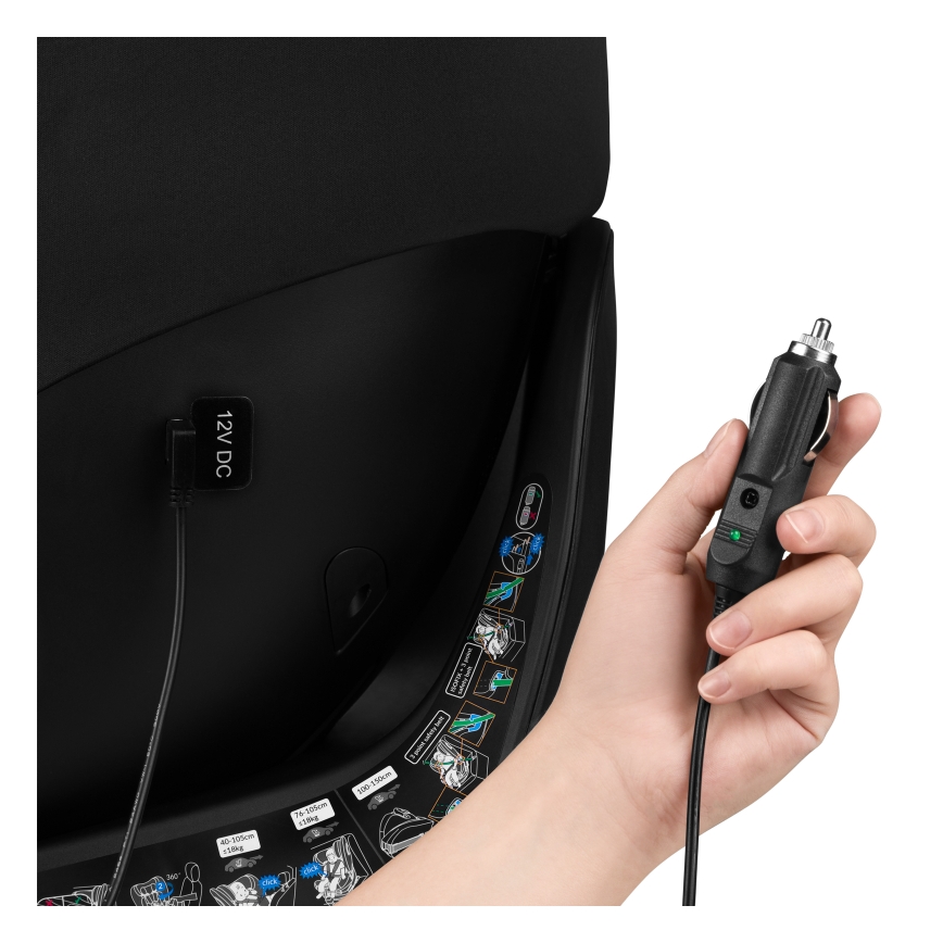 Lionelo - Въртящо се автокресло с база BRAAM AIR i-Size 40-150 см Черен Карбон