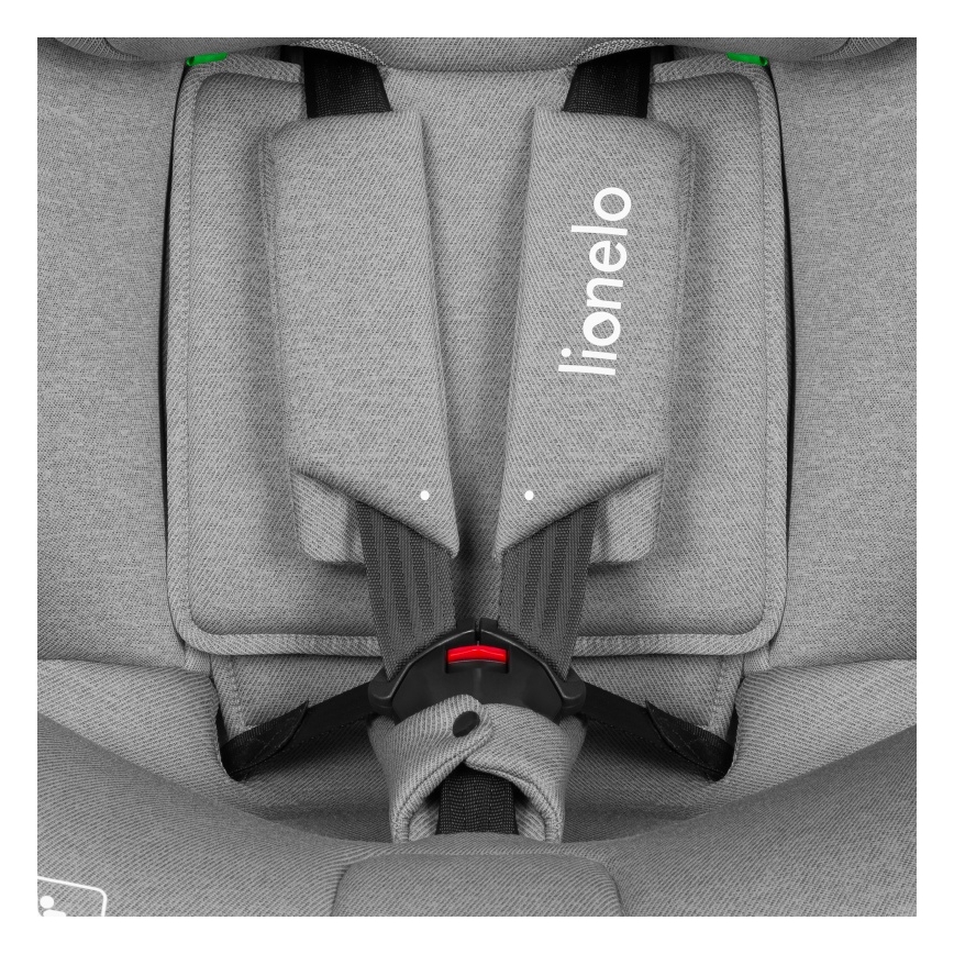 Lionelo - Въртящо се автокресло с база BRAVE i-Size 40-150 см Grey Stone