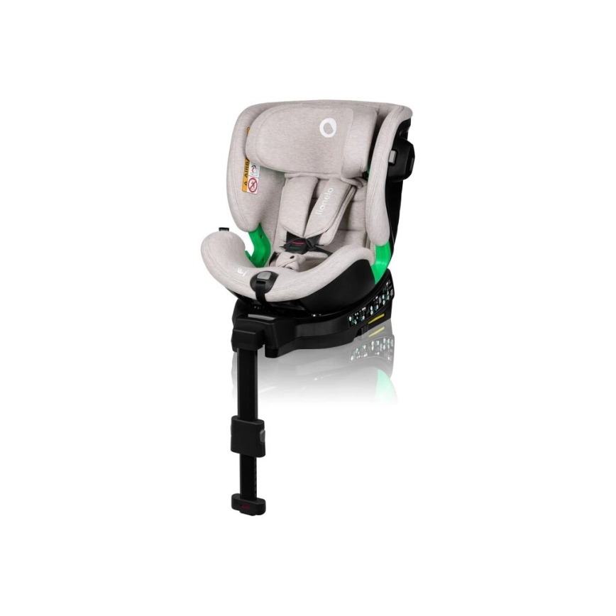 Lionelo - Въртящо се автокресло с база HARMONY i-Size 40-150 см бежово