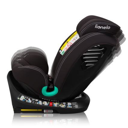 Lionelo - Автокресло с въртяща се база BASTIAAN ONE i-Size 40-150 cm Черен карбон