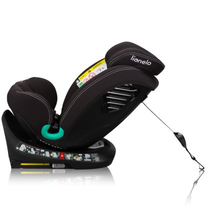 Lionelo - Автокресло с въртяща се база BASTIAAN ONE i-Size 40-150 cm Черен карбон