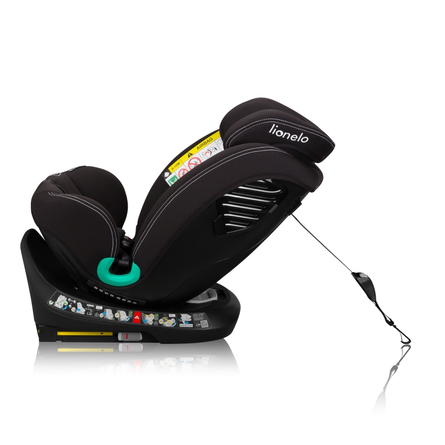 Lionelo - Автокресло с въртяща се база BASTIAAN ONE i-Size 40-150 cm Черен карбон