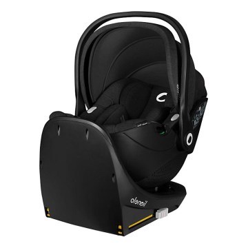 Lionelo - Въртящо се детско столче за кола с основа MOXIE SET i-Size 40-87 см черен карбон