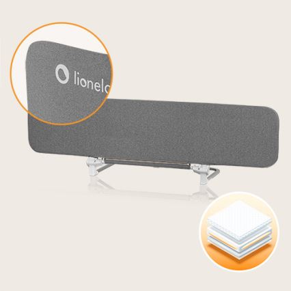 Lionelo - Защитна преграда за легло LORA XL тъмносива