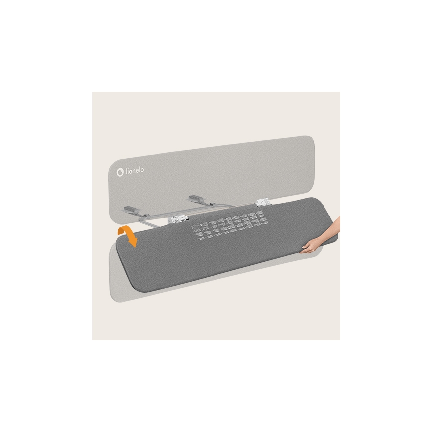 Lionelo - Защитна преграда за легло LORA XL тъмносива