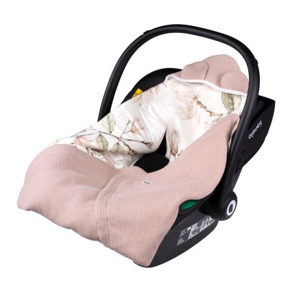 Lionelo - Завивка за автокресло TRAVEL SWADDLE 90x90 cm бежова магнолия