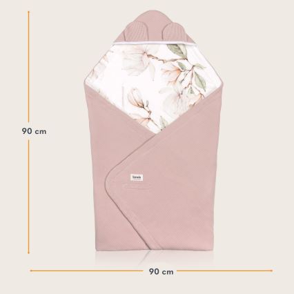 Lionelo - Завивка за автокресло TRAVEL SWADDLE 90x90 cm бежова магнолия