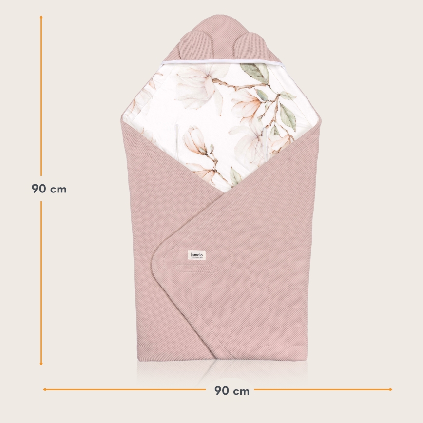Lionelo - Завивка за автокресло TRAVEL SWADDLE 90x90 cm бежова магнолия