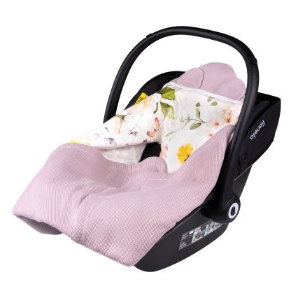 Lionelo - Завивка за автокресло TRAVEL SWADDLE 90x90 см Розови цветя