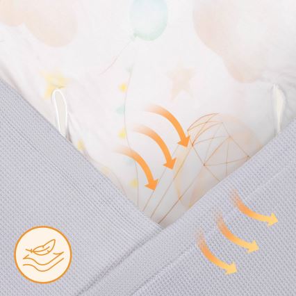 Lionelo - Завивка за столче за кола TRAVEL SWADDLE 90 x 90 см Grey Baloon