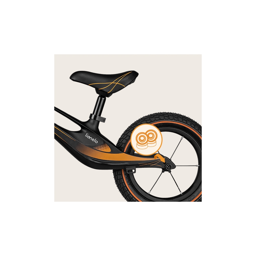 Lionelo - Колело без педали BART AIR черно/оранжево
