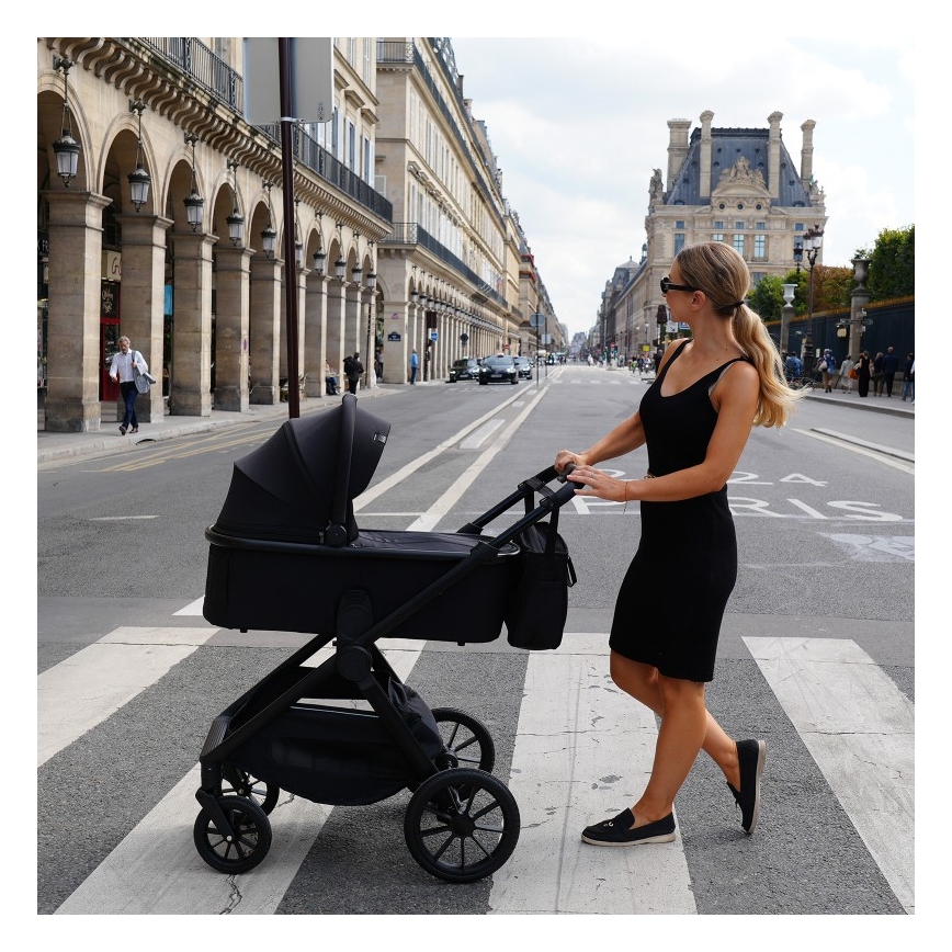 Lionelo - Комбинирана бебешка количка 2 в 1 LAYLA Черен оникс