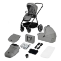 Lionelo - Комбинирана бебешка количка 2 в 1 MERIL Grey Stone