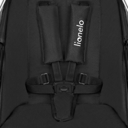 Lionelo - Комбинирана бебешка количка 3 в 1 AMBER, черна/сребриста