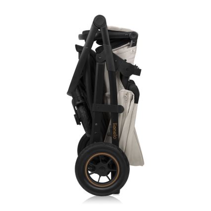 Lionelo - Комбинирана бебешка количка 3 в 1 AMBER PLUS Бежов пясък
