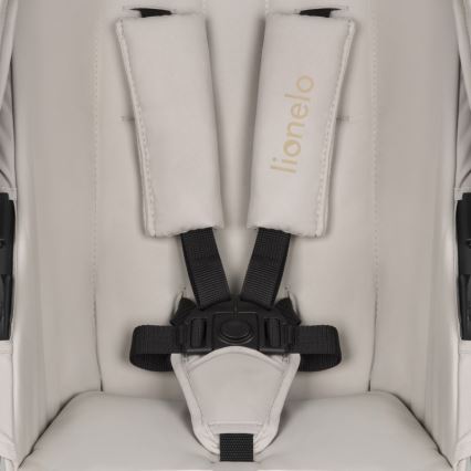 Lionelo - Комбинирана бебешка количка 3 в 1 AMBER PLUS Бежов пясък