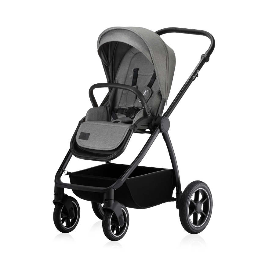 Lionelo - Комбинирана бебешка количка 3 в 1 MERIL Grey Stone