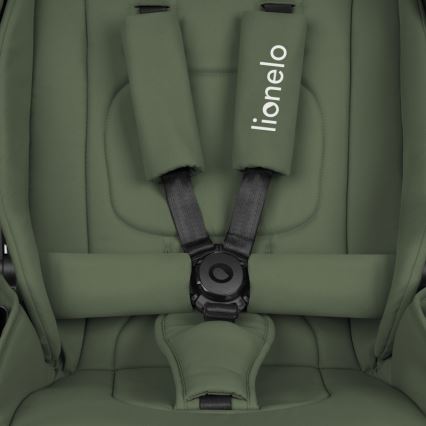 Lionelo - комбинирана бебешка количка 3 в 1 MIKA PLUS, маслинено-зелена